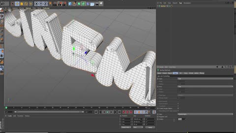 C4D cool effect tutorial: title text LOGO production 3