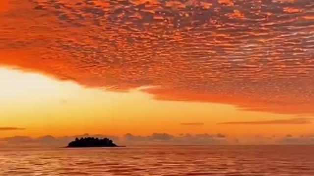Today's sunset is very gentle, the wind is intoxicating.