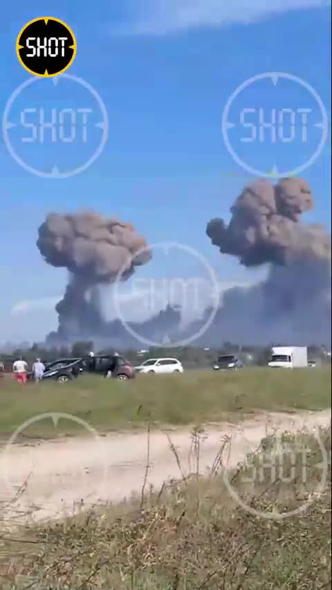 Explosions at Russian airbase in Crimea