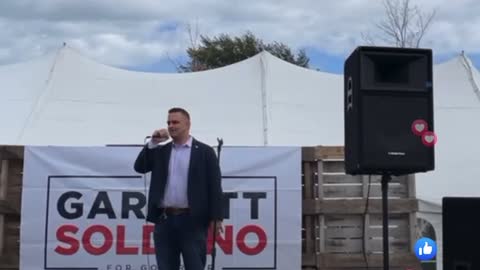 Garrett Soldano speaking at Leadership Rally