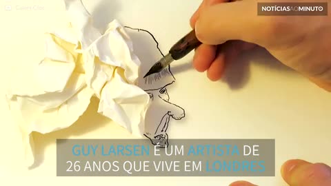 Artista usa sombras para criar desenhos artísticos