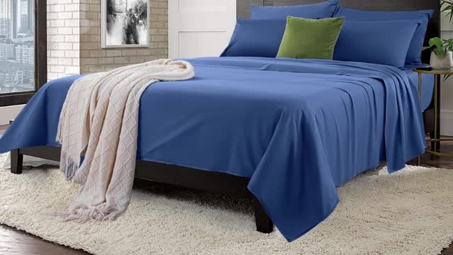 Bamboo Sheets King Size Bed Sheets 6 Piece Set,