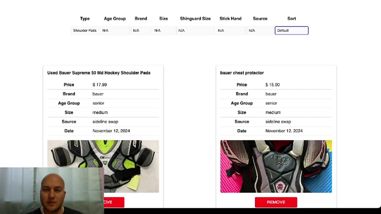 Sourcing Hockey Gear with React & Django!