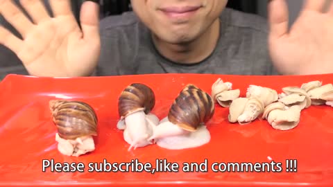 man eating slug at meal