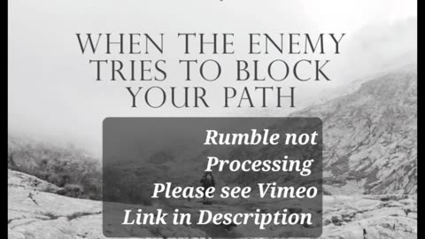 Oct 29th Video is on Vimeo - Rumble not Processing