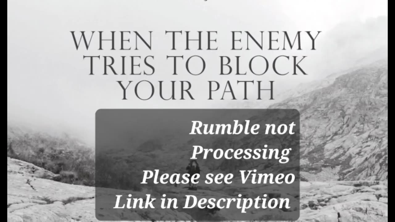 Oct 29th Video is on Vimeo - Rumble not Processing