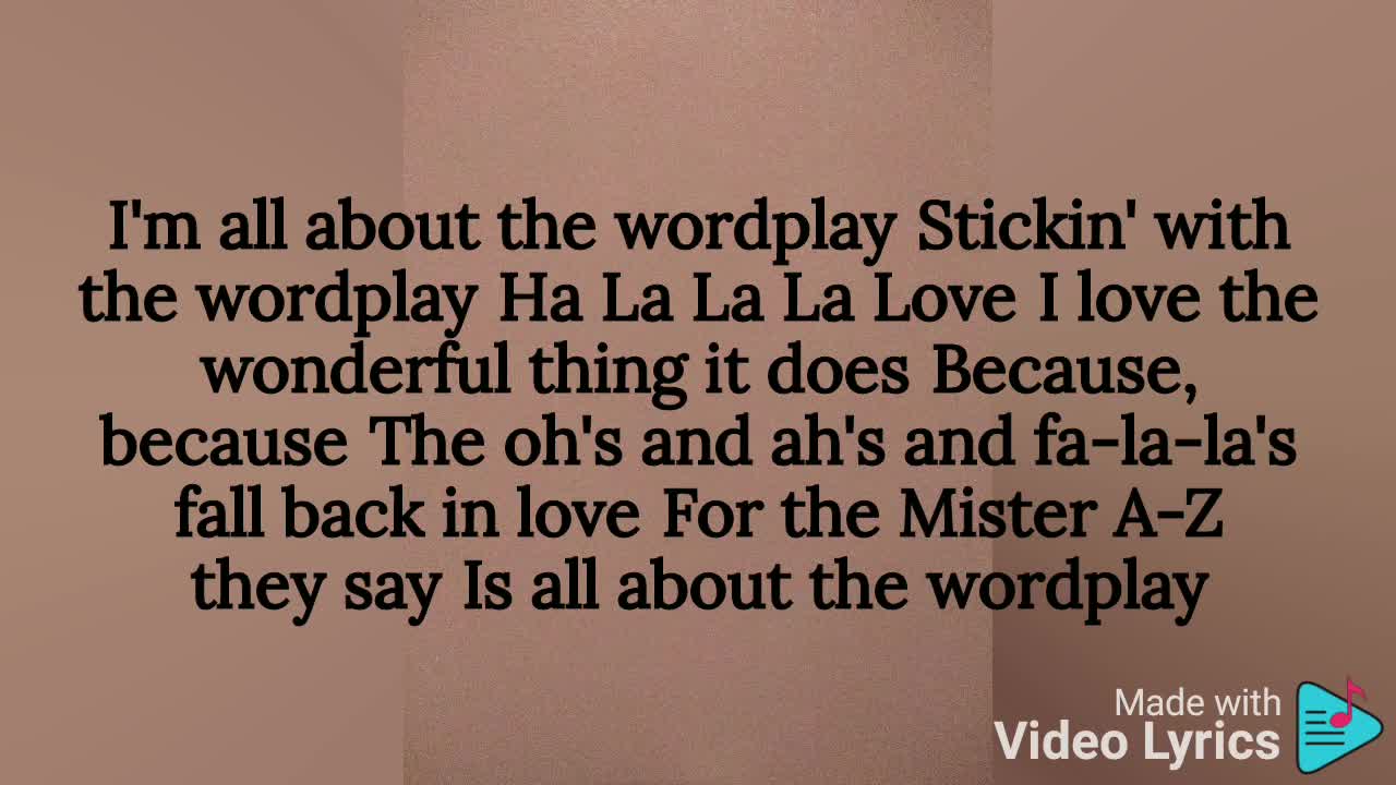 Wordplay - Jason Mraz