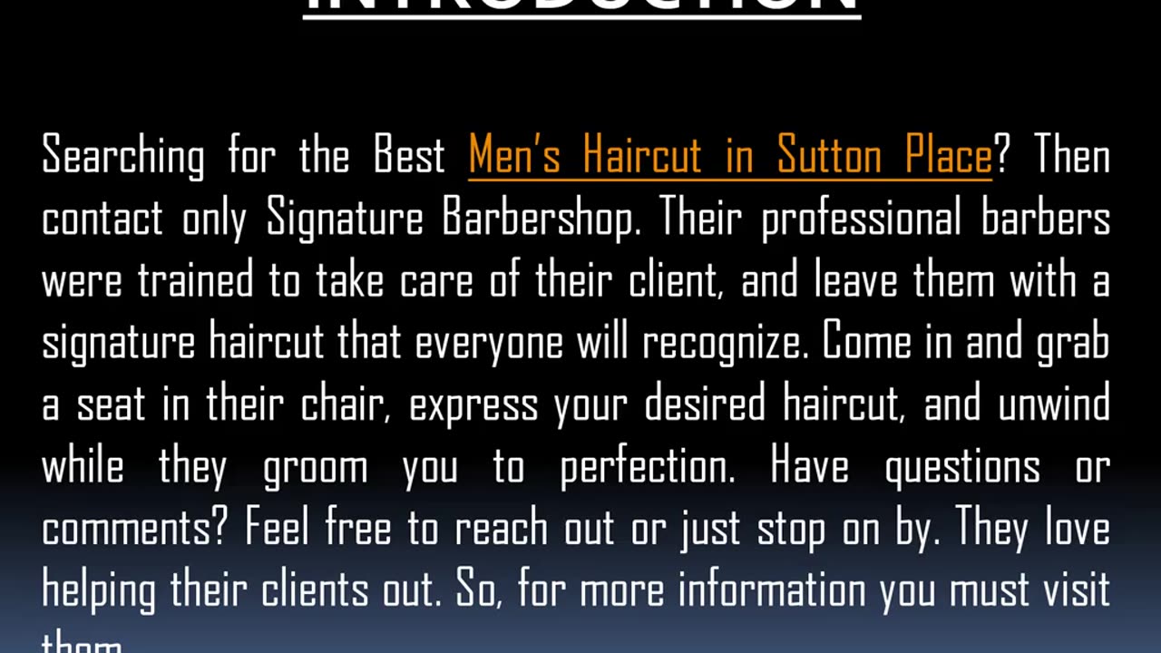 Best Mens Haircut in Sutton Place