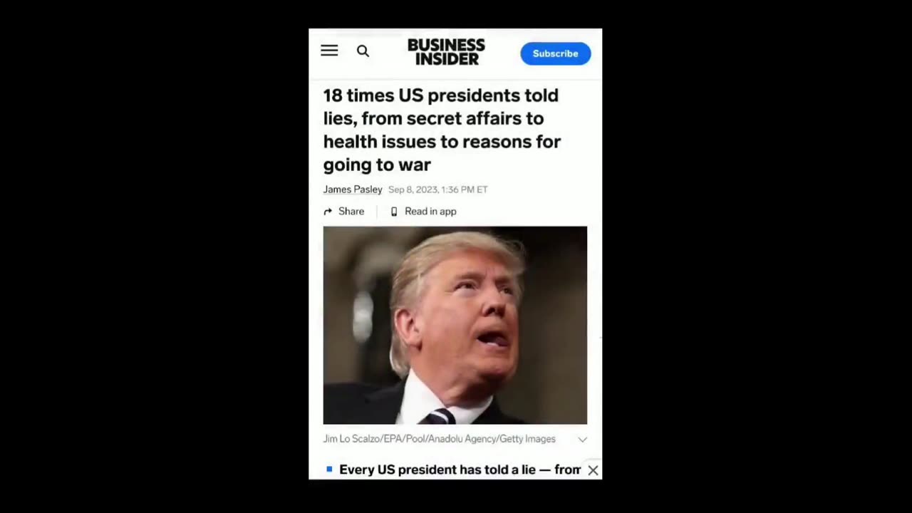 They lied to you about all their other Wars. They're lying now....