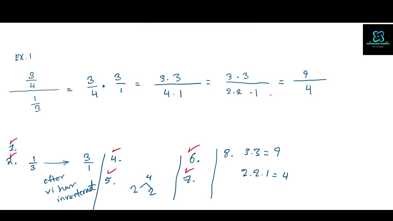 Division av rationella tal: Part 7: Exempel 1