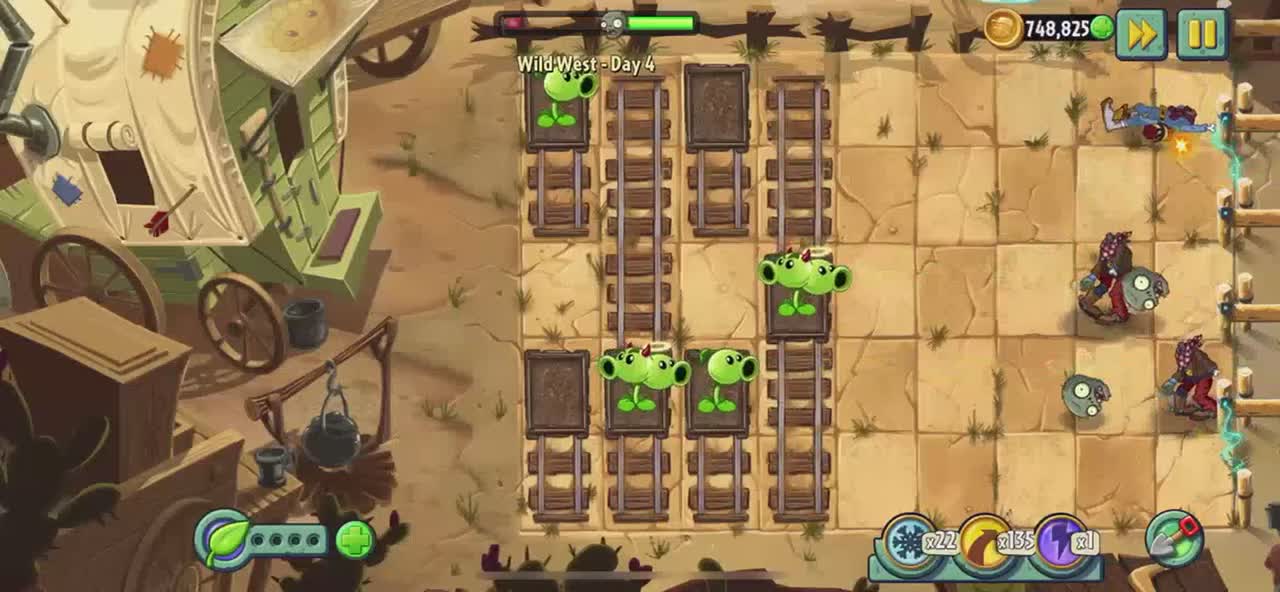 Plants vs Zombies 2 Wild West - Day 4