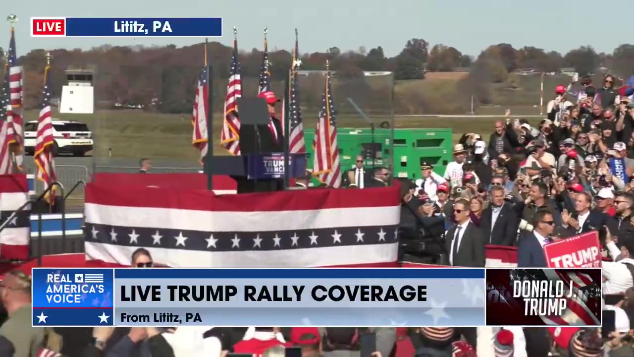 TRUMP TAKES THE STAGE IN LITITZ, PA