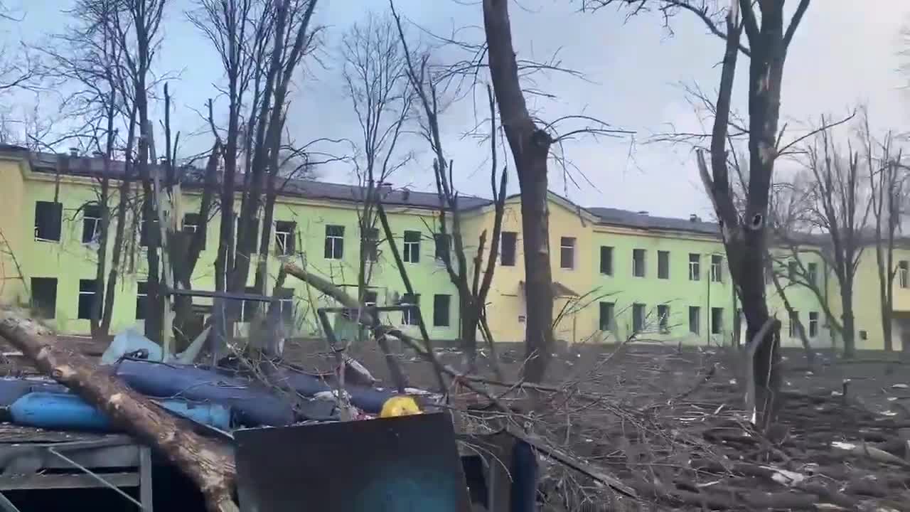 Russian forces bombed children hospital in Mariupol / Ukraine