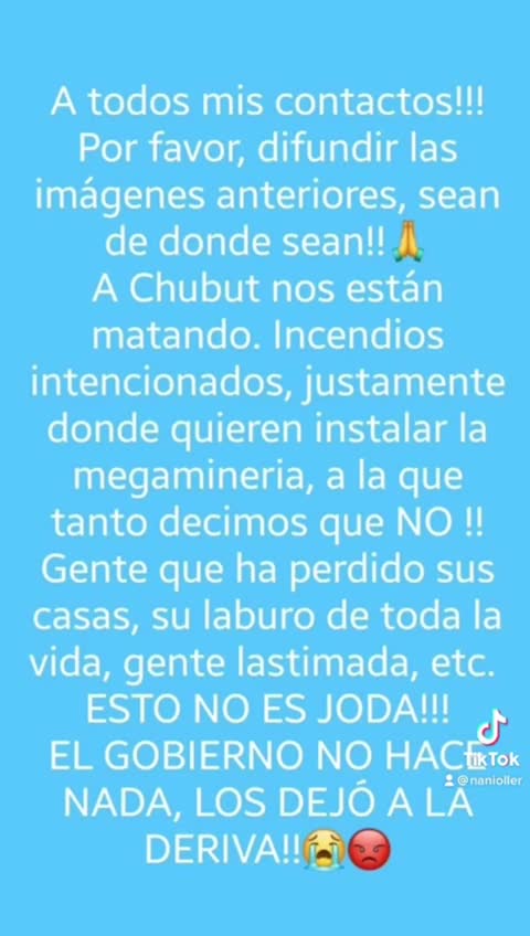 Se incendia chubut.... después de decirle no a la megaminería