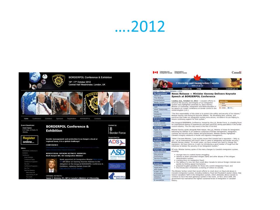 History of BORDERPOL 2003 to 2013