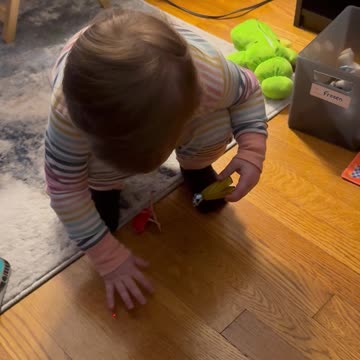 Sissy using a cat’s toy on Taylin.