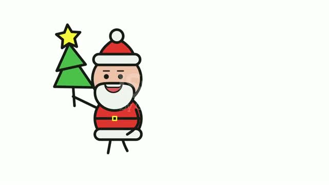 Santa Claus holding Christmas walking