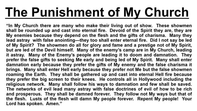 PROPHECY- The Punishment of My Church