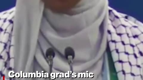 Columbia grad’s mic gets cut off during anti-Israel commencement rant #shorts