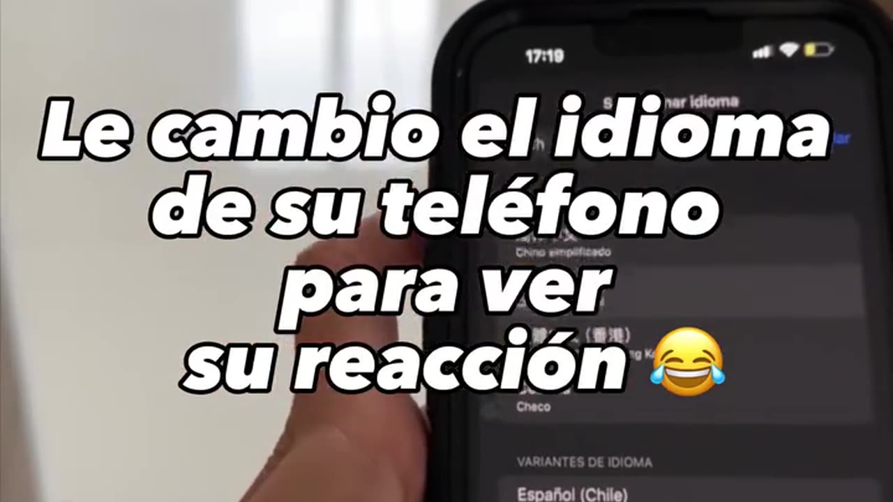 Me cambio el idioma del celular.hd