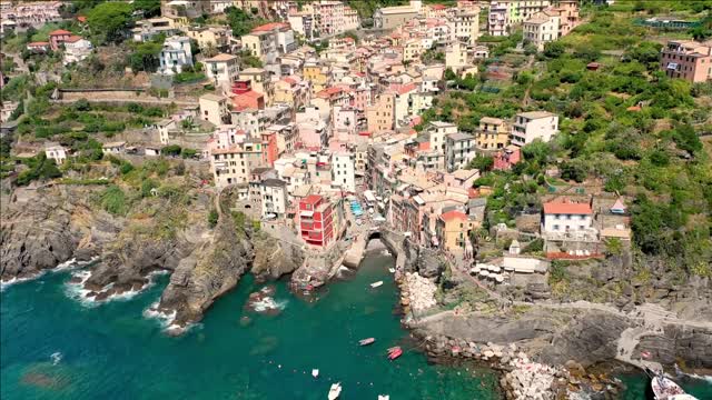 aerial view of manarola province of la spezia italy