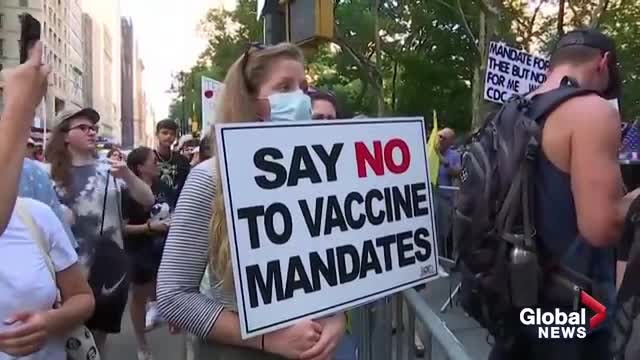 New York Protesters Reject Covid Vaccine Mandates