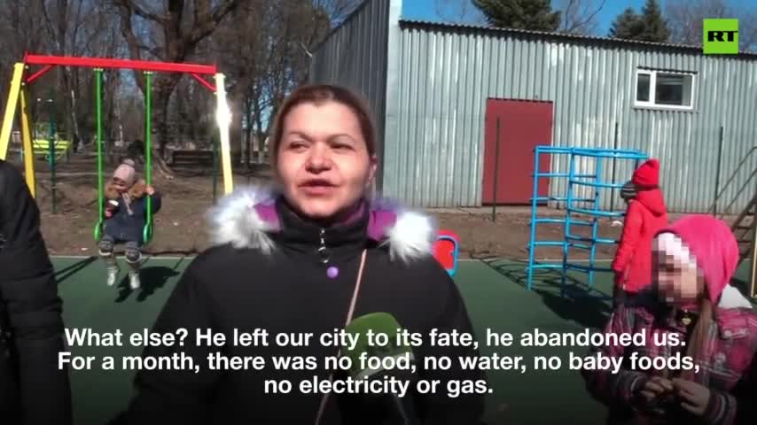 Mariupol refugee talks about being abandoned and used as human shield (March 24, 2022)