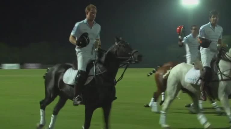 Prince Harry back on polo field for charity match