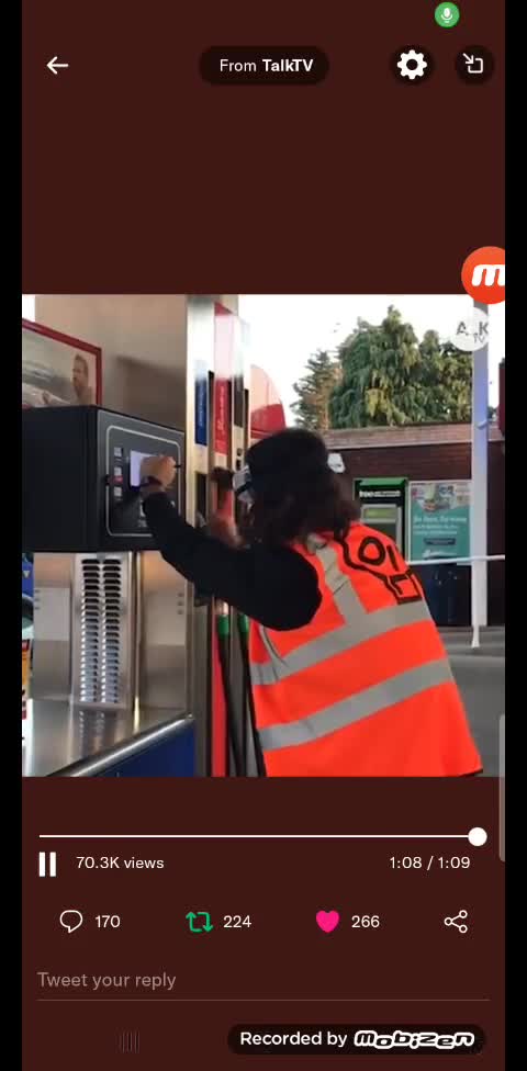 Hammering gas pumps in London