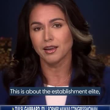 Tulsi Gabbard: “If you're against the establishment, they will try to destroy you.”