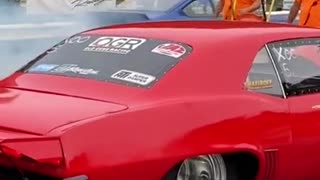 Badass 1969 Chevy Camaro Drag Racing Burnout