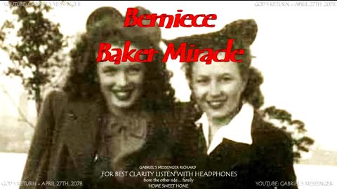 EVP Berniece Baker Miracle Stating Her Name From The Other Side Afterlife Communication