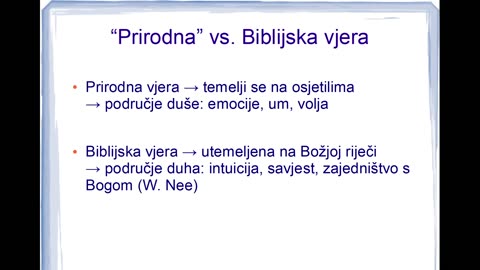 Biblijska Vjera je Vjera Duha