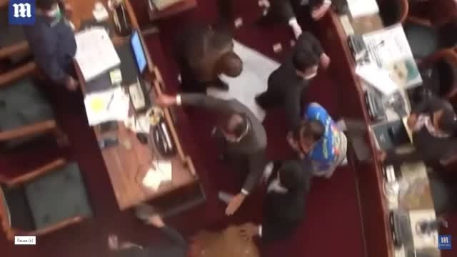 Fight in the Bolivian Parliament