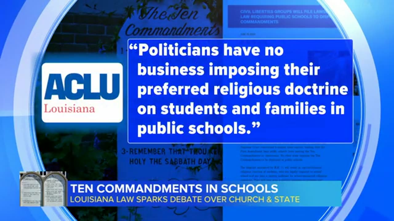 Louisiana becomes first state to require the Ten Commandments to be displayed in classrooms ABC News