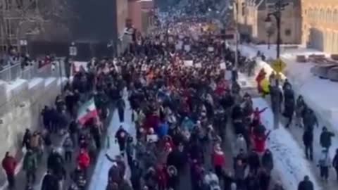Thousands Protest Mandates in Montreal