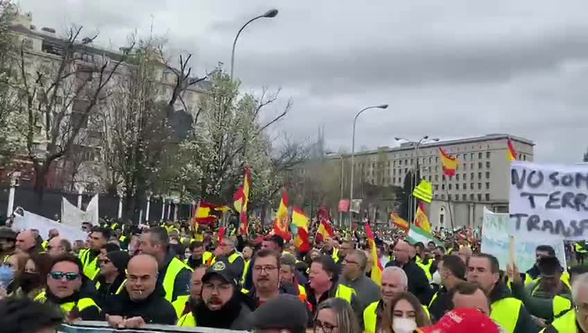 Residents of Madrid organized a mass protest over rising fuel prices 2