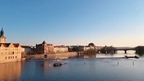 Prague Carr Bridge is blue and so pretty.