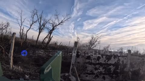 Ukrainian Bradley Firing on Russian Position