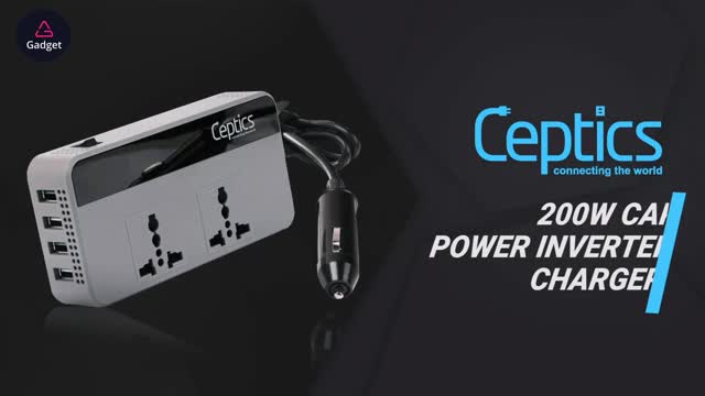 Ceptics 200W Car Power Inverter Charger with Digital Display