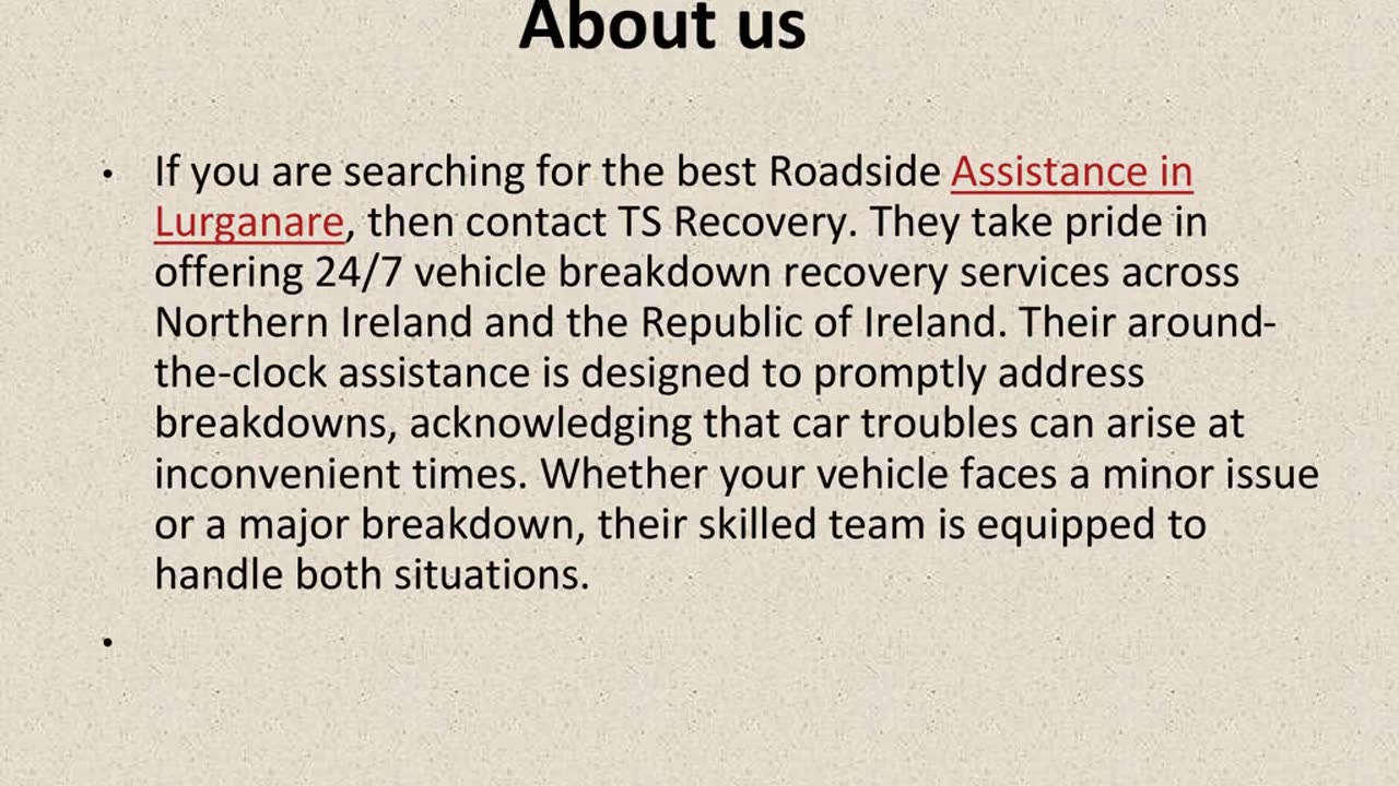 Best Roadside Assistance in Lurganare.