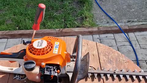 STIHL 45 HEDGE TRIMMER FIXING MY MISTAKE (magnito)