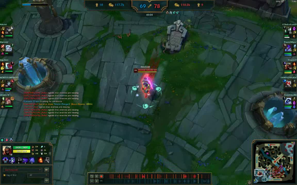 league of legends oneshot record