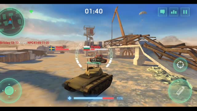 War games video with tankers