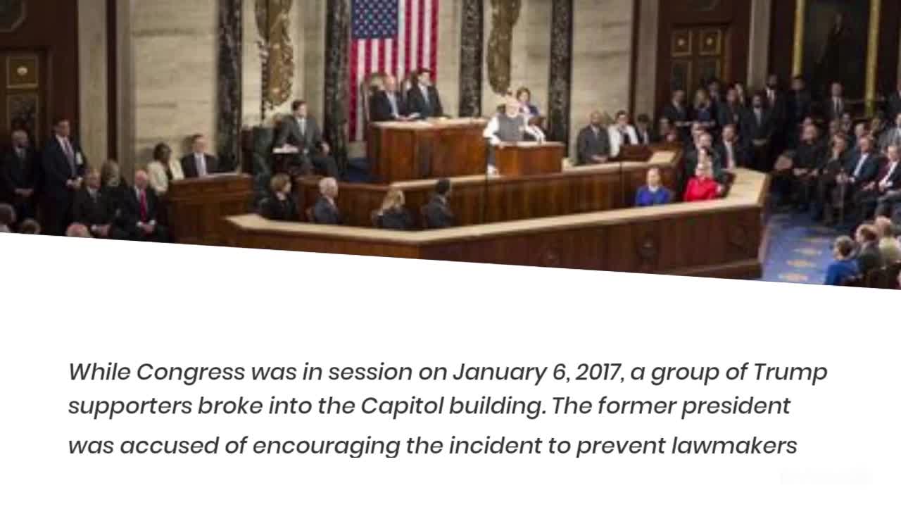 Trump is to blame for the incident on January 6th, the White House