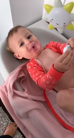 Dad finds the most random thing in baby’s pajamas!