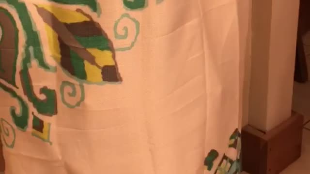 Little Girl Plays Hide And Seek Inside Of A Shower Curtain