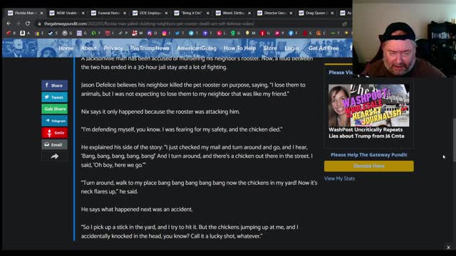 Man in Florida defends himself against a rooster