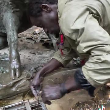 Florence, Italy .. "Italian" robbing change from a statue gutter??