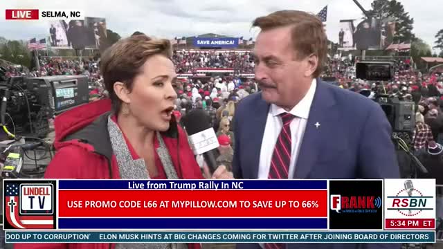 Mike Lindell and Kari Lake on Dominion, Vaccine, and more at Trump Rally in North Carolina(Apr 9)